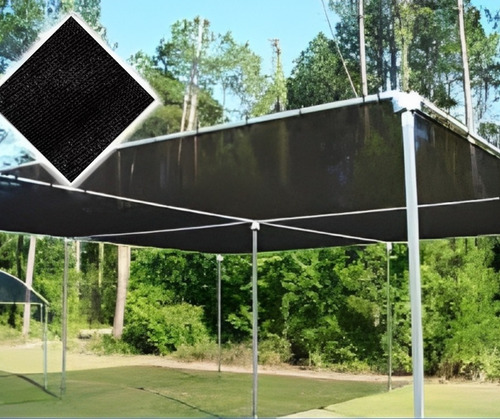Imagen 2 de 5 de Rollo Media Sombra Rollo 50mts X 2mt 70% Negra