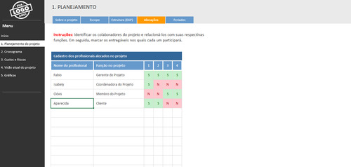 Planilha Gestão De Projetos Digital Excel - Com Dashboard