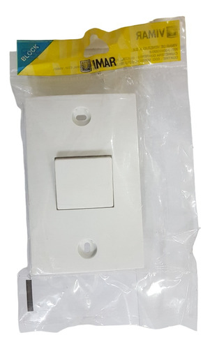 Interruptor Sencillo Blanco 10a 250v Marca Vimar 