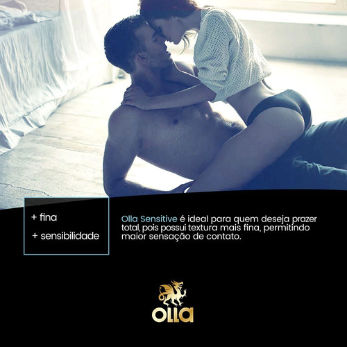 Imagem 5 de 5 de Kit 10x3 Preservativos Olla Sensitive 30 Camisinhas