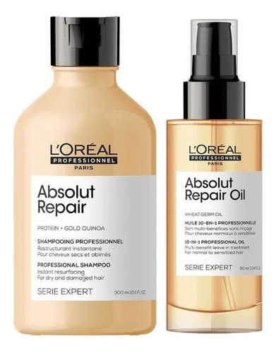Pack Loreal Pro Absolut Repair Shampoo + Serum