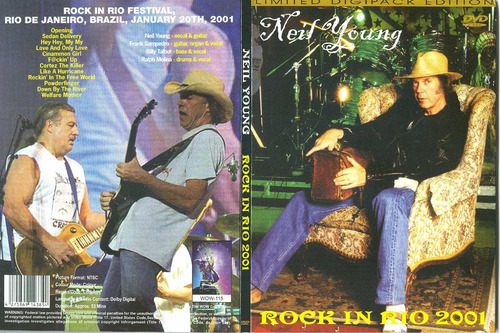 Neil Young Dvd Rock In Rio 2001 Europa Digi Nuevo Ntsc Env