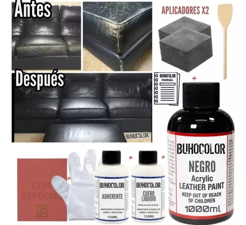 Pintura Para Cuero X 1 Lt + Cuero Liquido + Aplicador