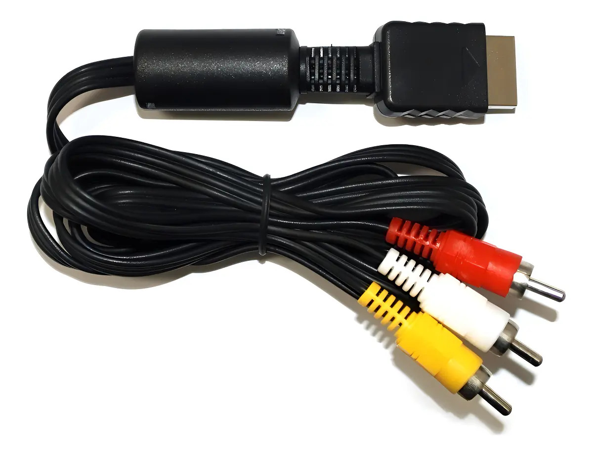 Cabo Av Audio E Vídeo Rca Para Playstation Ps2 Ps1