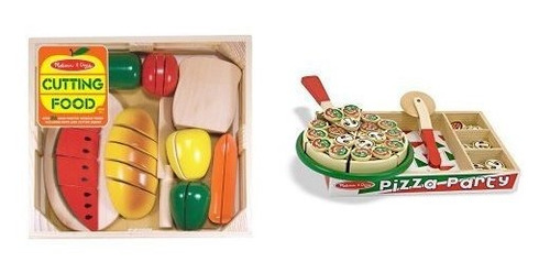 Melissa & Doug Cutting Alimentación Y Pizza Party Bundle.