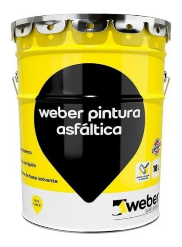 Weber Pintura Asfáltica X 18 L Secado Super Rápido 