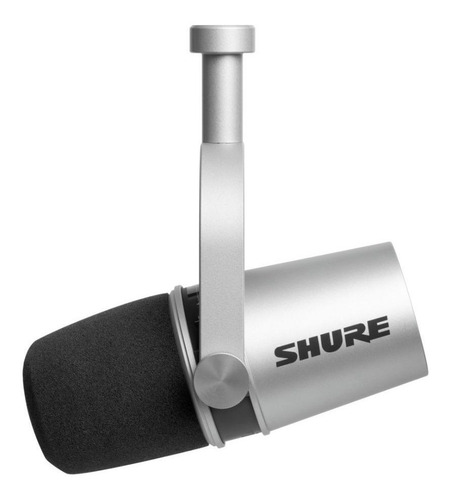 Xlr/usb Speech Microphone, Silver Mv7-s Shure Color Plateado
