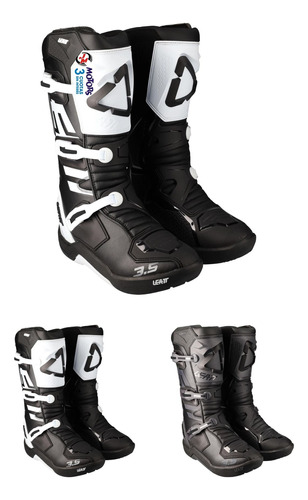 Jm Botas Motocross Enduro Leatt Boot 3.5 Negra Blanco Negra