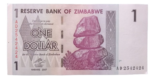 Billete De Zimbabue, 1 Dólar De 2007
