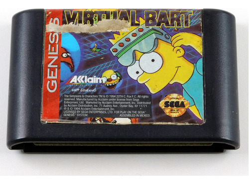 Virtual Bart Original Sega Mega Drive
