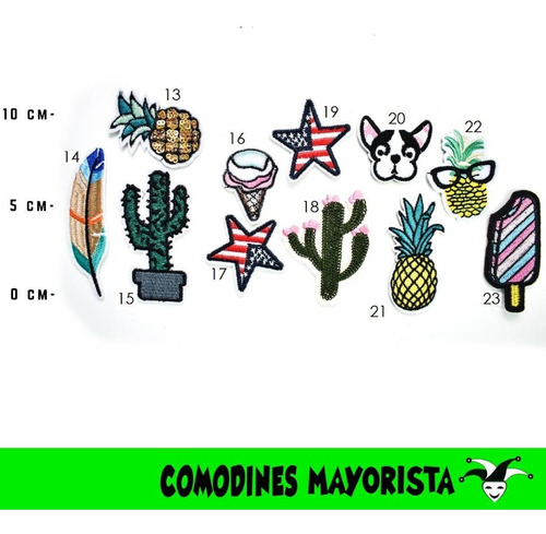 Imagen 2 de 3 de Parches Apliques Adhesivos Varios Modelos (5 Unidades)