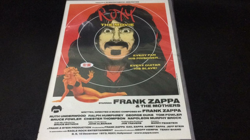 Frank Zappa - Roxy The Movie - Dvd Nuevo Cerrado