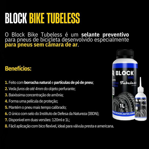 Selante Vacina Pneu Sem Camara Ar Bicicleta Tubeless Kit C/6