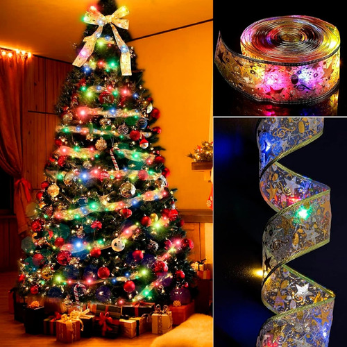 10m 100 Led Luces Cinta Luces Árbol De Navidad Decoración Color de las luces coloreado