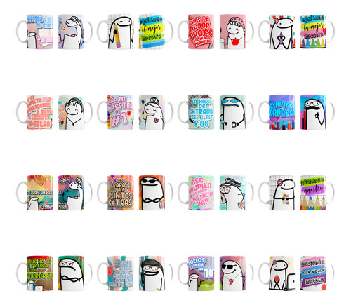 Taza Meme Flork Maestro Maestra Profesor - A 11oz 24pz Vario
