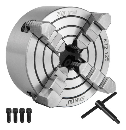 Vevor Mandril De Torno Autocentrante 160 Mm 4 Mordazas