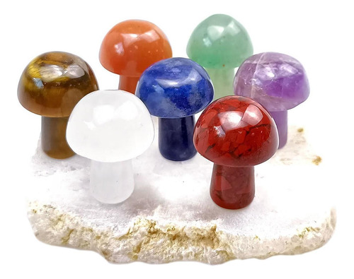 7x Seta Natural Cristal Amatista Piedra Preciosa Decoración