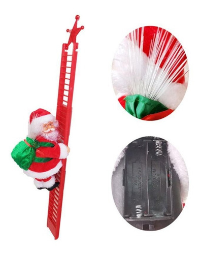 Imagen 5 de 7 de Papá Noel Sube La Escalera For Dar Regalos De Navidad A Los