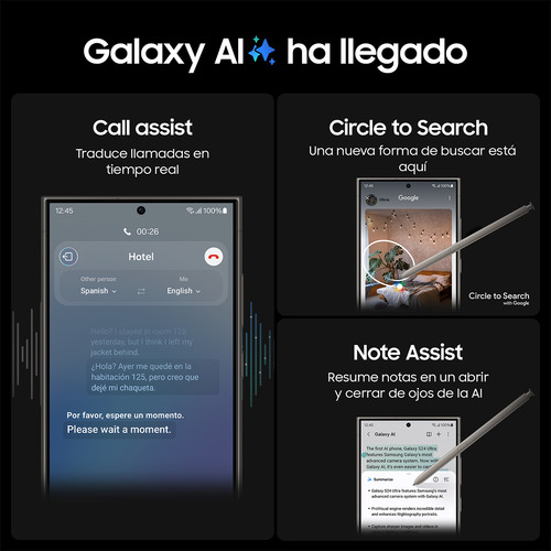 Samsung Galaxy S24 Ultra 5G Dual SIM 512 GB gris titanio 12 GB RAM - Excelente (Reacondicionado)