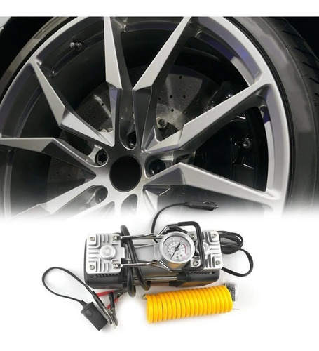 Imagen 4 de 4 de Compresor Portátil Aire 2 Cilindros Para Autos 12 V,