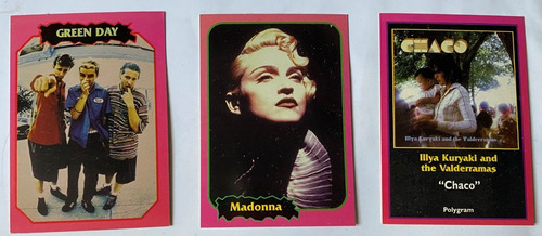 Kravitz Green Day Madonna 5 Tarjetas Cromos Rock 1997 Fg1