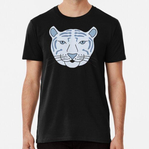 Remera Cabeza De Tigre Azul De Dibujos Animados Lindo Algodo