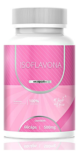 Isoflavona Estrogênio Natural Suplemento 60 Cápsulas 500mg Sabor S/s