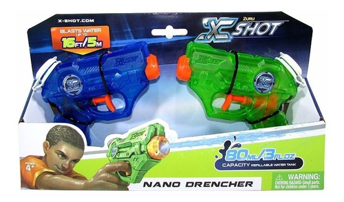 Pistola De Agua X-shot Water Warfare Nano Drencher X2 Zuru