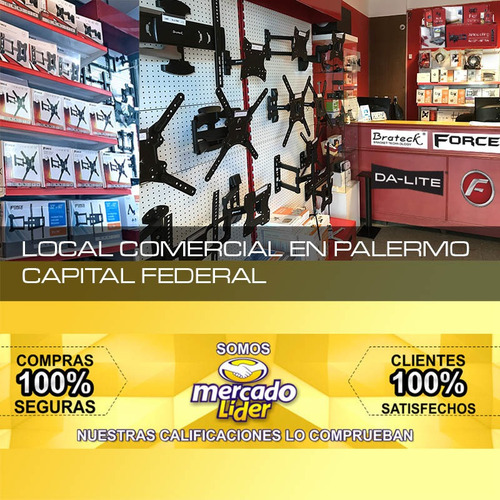 Imagen 7 de 8 de Soporte Tv Led Cinema 55 50 49 43 Gira 180º Largo 50cm Force