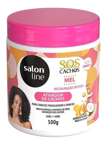 Ativador Sos Cachos Intensos Mel Restaura Salon Line 500g