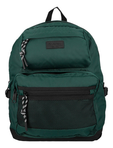 Mochila Xtrem Atlanta 4xt Forest Green Color Verde Diseño de la tela Lisa