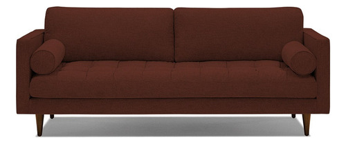 Sofa Luana 3 Cuerpos Marrón Rojizo