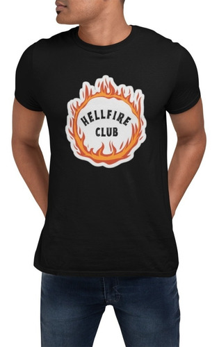 Polera Hellfire Club Stranger Things Serie Estampada Algodon