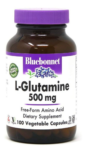 L-glutamina 500 Mg Bluebonnet 100 Capsulas Vegetales