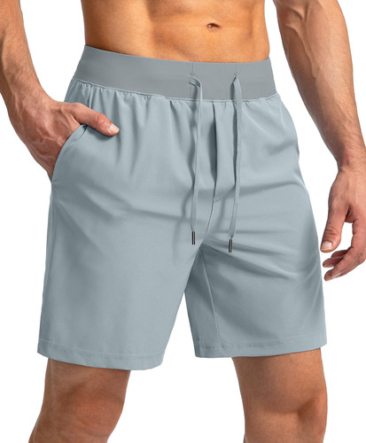 Pantalones Cortos De Correr Para Hombre Con Bolsillos Con Cr