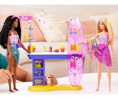 Muñeca Barbie It Takes Two Paseo En La Playa Hnk99 Mattel