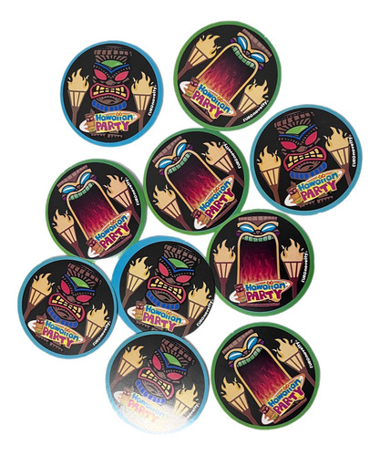 20 Portavasos Tiki Fiesta Hawaiana Decoracion Luau Mesa Vaso