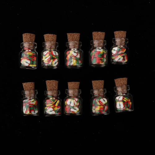 10pcs De Botellas De 1:12 Con Comida, Chips