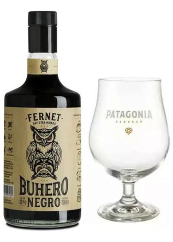 Aperitivo Fernet Buhero Negro 700ml+ Copa Tulipa-xco Bebidas