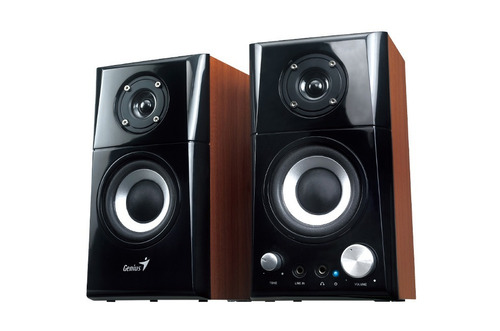 Imagen 5 de 6 de Parlantes Genius Sp Hf-500a 2.0 14w Madera 2 Vias 220v