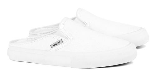 Zapatilla Vicus Mule Lona Blanco