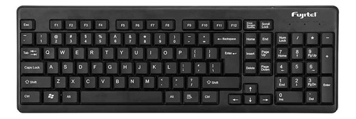 Teclado Inalambrico Fujitel 103 Teclas Color del teclado Negro Idioma Español Latinoamérica
