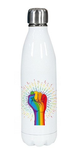 Botella Blanca Acero Inoxidable - Lgbt