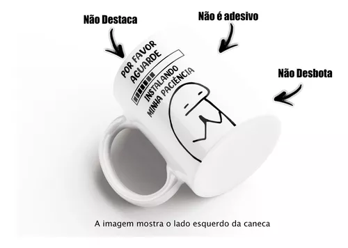 Caneca Flork Divertida Meme Figurinha Sticker Boneco Palito