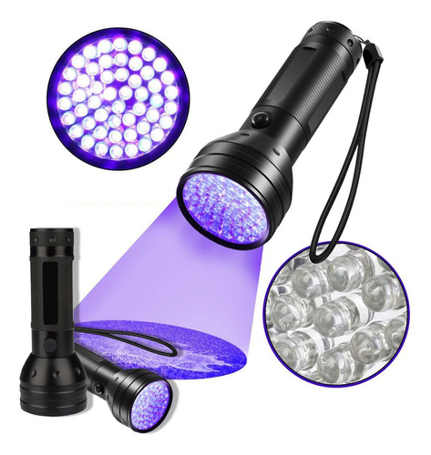 Linterna Ultravioleta 51 Led Uv Detectora Sustancias Lampara