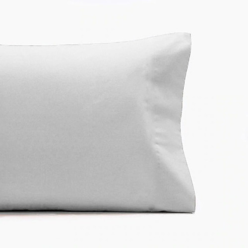 Imagen 2 de 7 de Funda De Almohada 100 % Algodon Percal 50x80 Cm Blanco 80x50