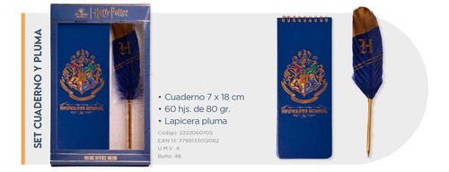 Set Cuaderno Y Pluma Boligrafo Harry Potter Mooving Maw