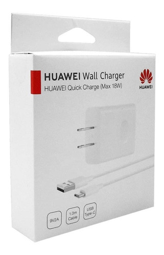 Cargador Huawei Quick Charge Max 18w Tipo-c - Blanco