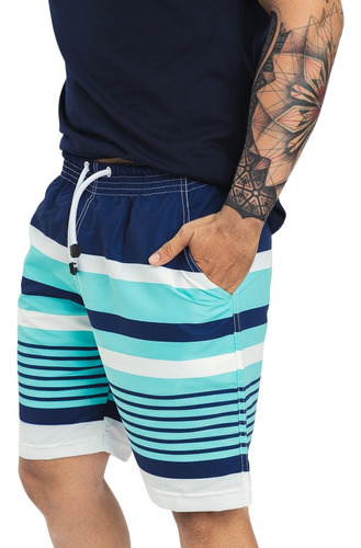 Bermuda Pantaloneta Sublimada Hombre Exacta Imagen