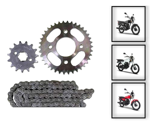 Kit Sprocket Iron Box 428h-108l Italika Ft-125 Roja Rmb